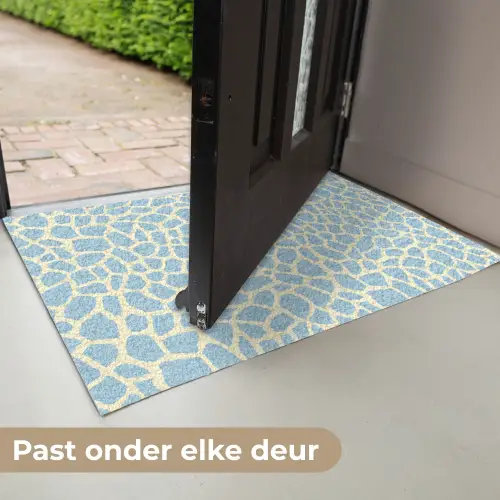 Giraf - Modern - Blauw Deurmat klein 898 -USP_NL
