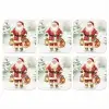 Kerstman- Winter - Sneeuw - Wit - Rood onderzetter kurk middel -3d