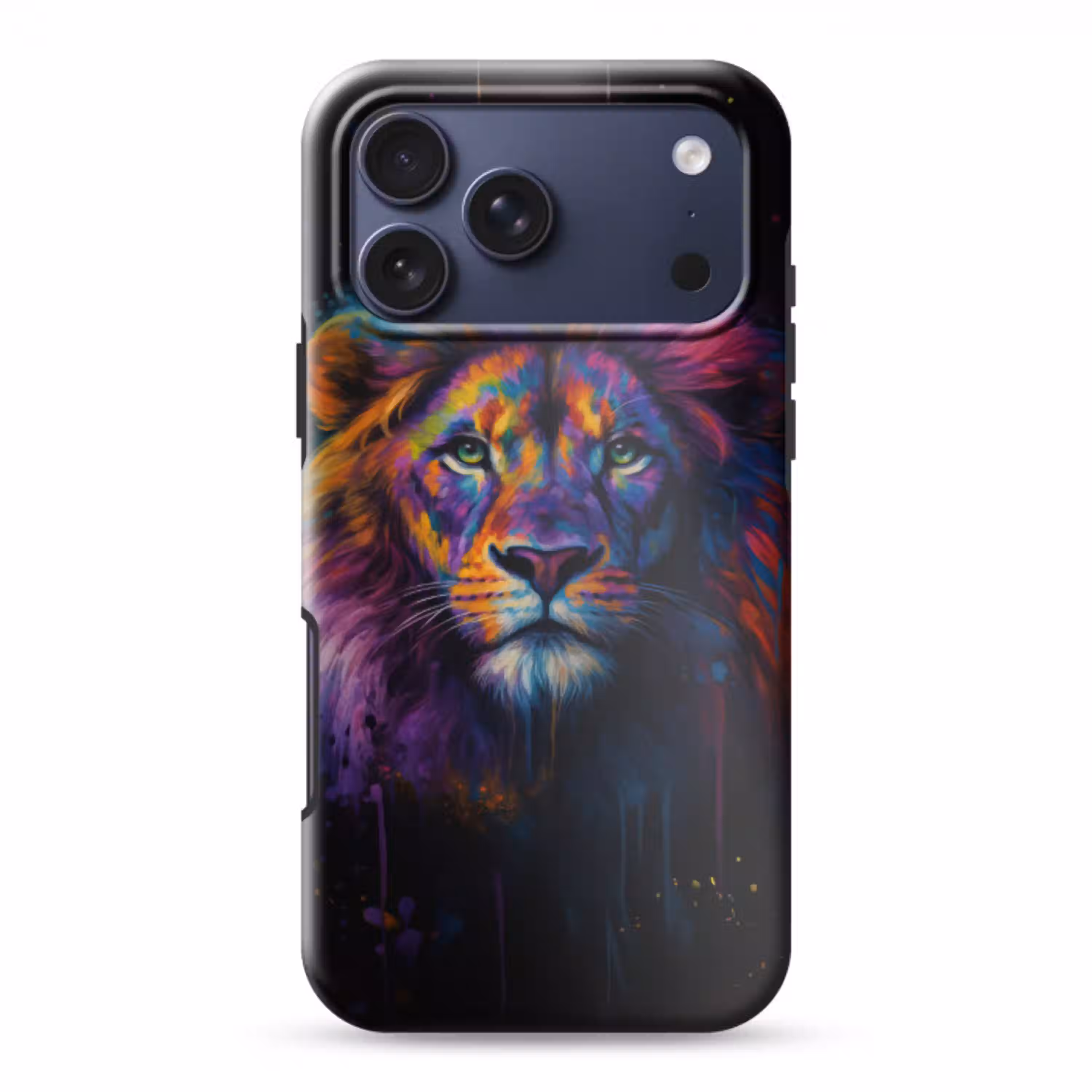 Leeuwenkop - Felgekleurd - Abstract Toughcase MagSafe Apple iPhone 17 Pro Max klein -3d