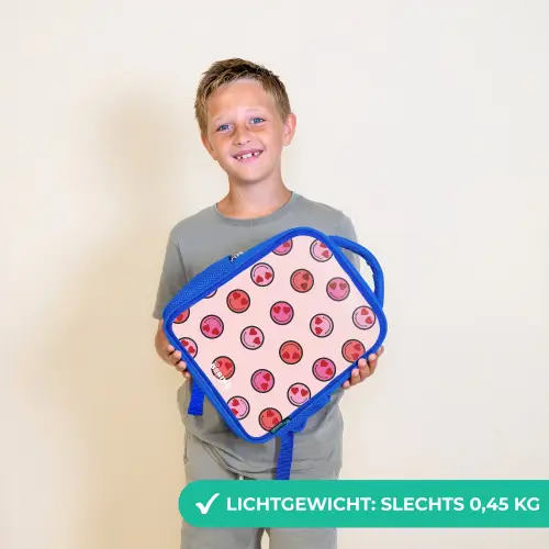 Hartje - Smiley - Patroon Kinderrugzak - Blauw middel -sfeer1_NL