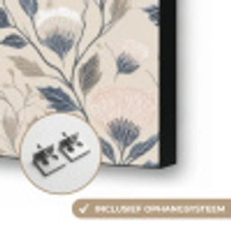 Klassiek - Botanisch - Kleurrijk Textielframe zwart klein 947 -USP_ophangsysteemNL