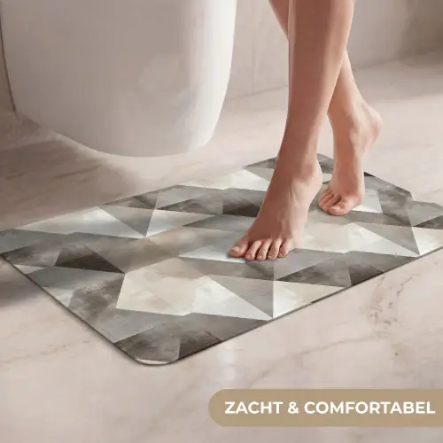 Geometrisch - Motief - Aardetinten WCmat klein 1009 -USP_ZachtNL