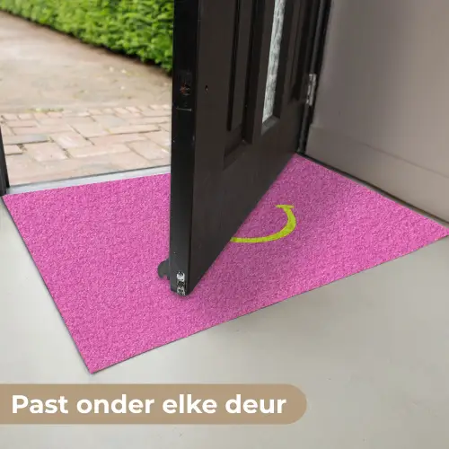 Smiley - Vrolijk - Roze Deurmat klein -USP_NL