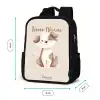 Hond in de kleuren bruin en beige Rugzak - Zwart middel -productfoto_formaten