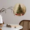 Kerstboom - Versierd - Kleurrijk Wandcirkel behangsticker klein -sfeer3