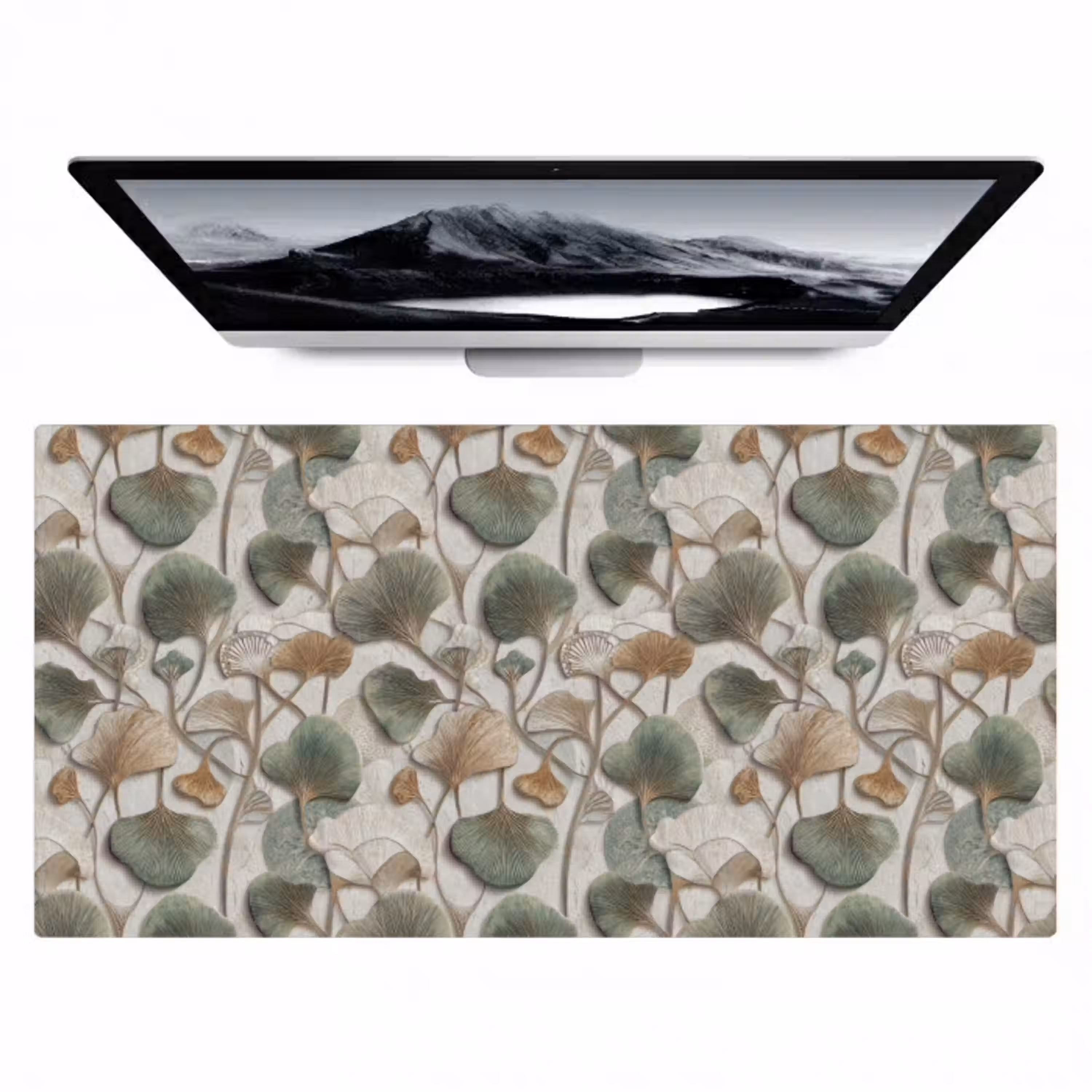 Elegant - Bladeren - Groen Muismat XXL klein 681 -zzz3d