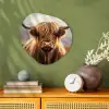 Schotse hooglander - Landschap - Dier Wandcirkel Organisch Forex 3mm klein -sfeer2