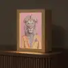 Leeuw - Pak - Geruit - Bril Light Box met kabel (Tafellamp) klein -z3d_website