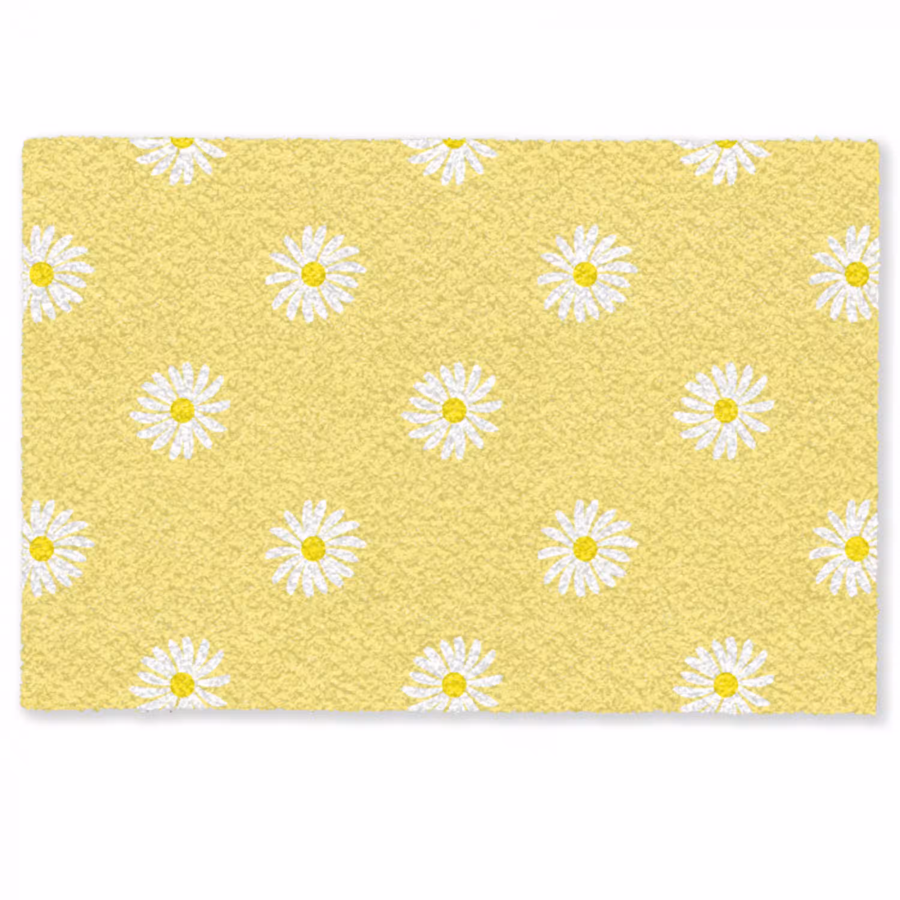 Madeliefjes - Pastel - Wit - Geel - Bloemen Deurmat klein -zkaufland3d