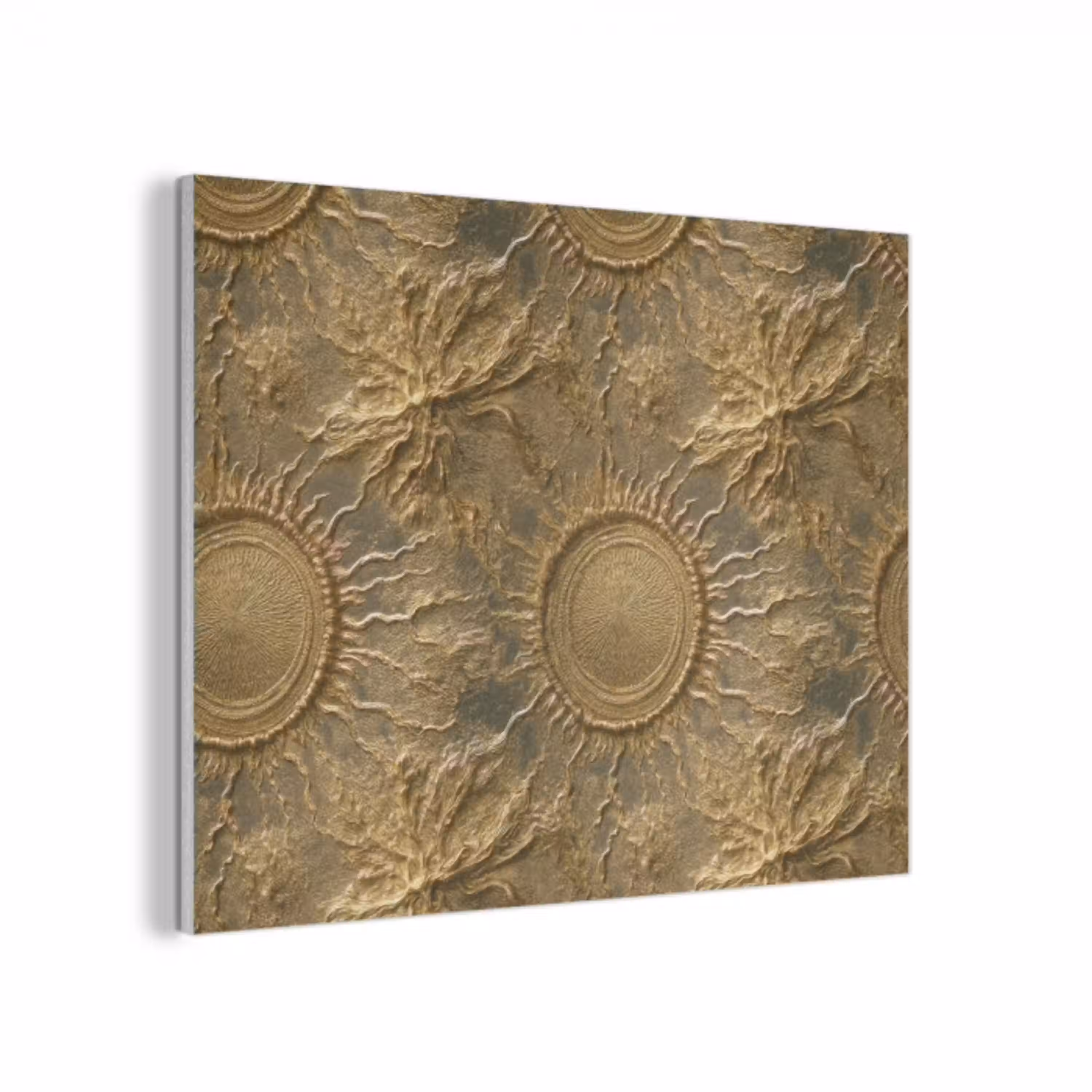 Zon - Reliëf - Antiek - Goud PET vilt klein 837 -3d
