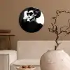 Vrouw - Zwart - Hart Wandcirkel plexiglas klein -sfeer1
