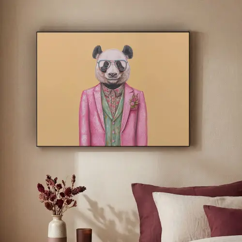 Panda - Pak - Zonnebril - Blauw Textielframe zwart klein -sfeer1