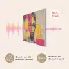 Vrouwengezicht - Krantenpapier - Abstract - Roze PET vilt klein -USP_NL