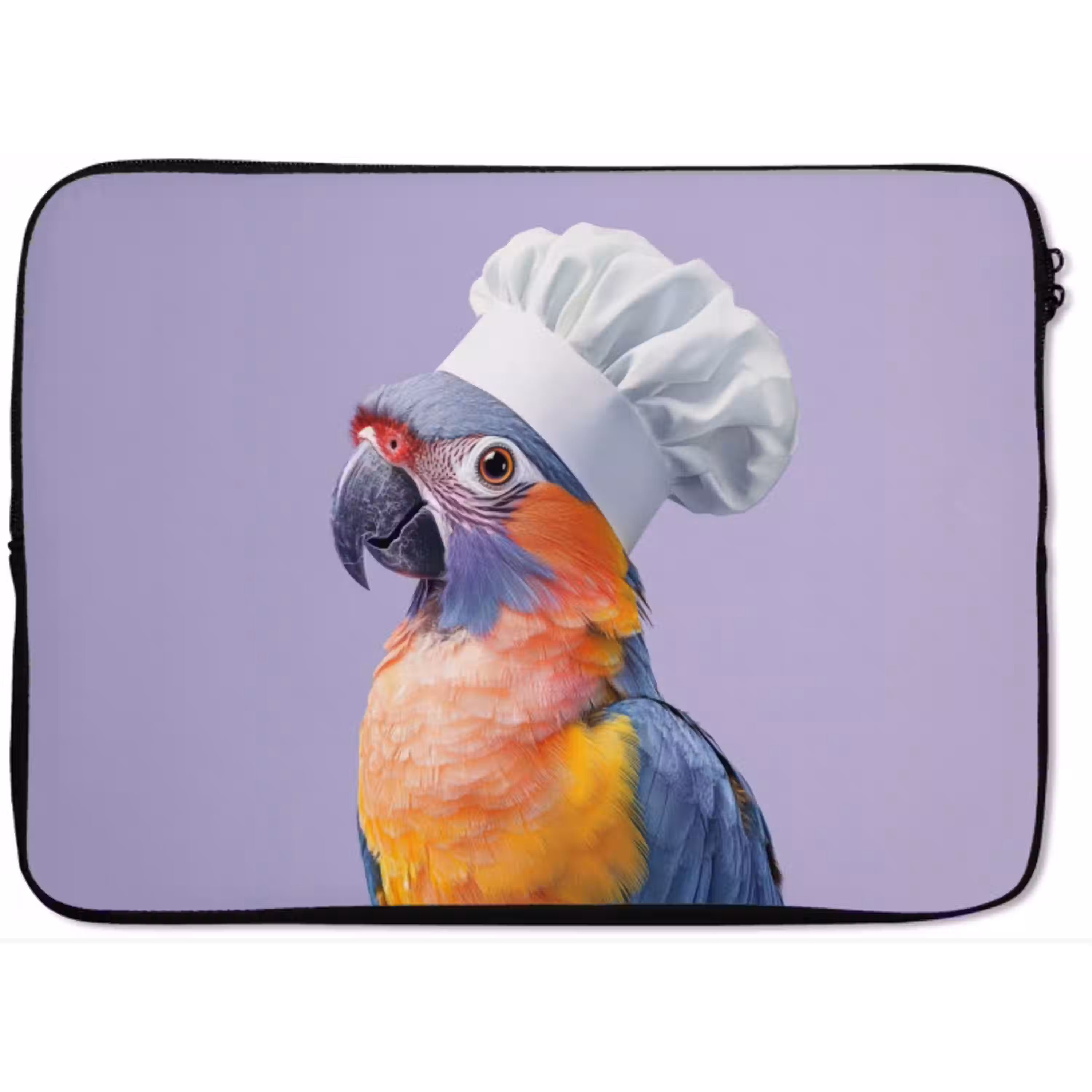 Papegaai - Koksmuts - Paars - Cute laptophoes neopreen klein -zkaufland3dotto