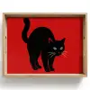 Kat - Zwart - Staart Dienblad Rechthoek middel -z3d_shopping