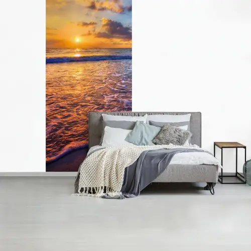 Zee - Strand - Zonsondergang - Wolken - Horizon fotobehang vinyl groot -slaapkamer