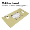 Illustratie - Bord - Bestek - Beige Muismat XXL klein -sfeer4