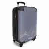 Minimal - Grijsblauw met golven NBS - Handbagage koffer - Unisex middel -productfoto_3d