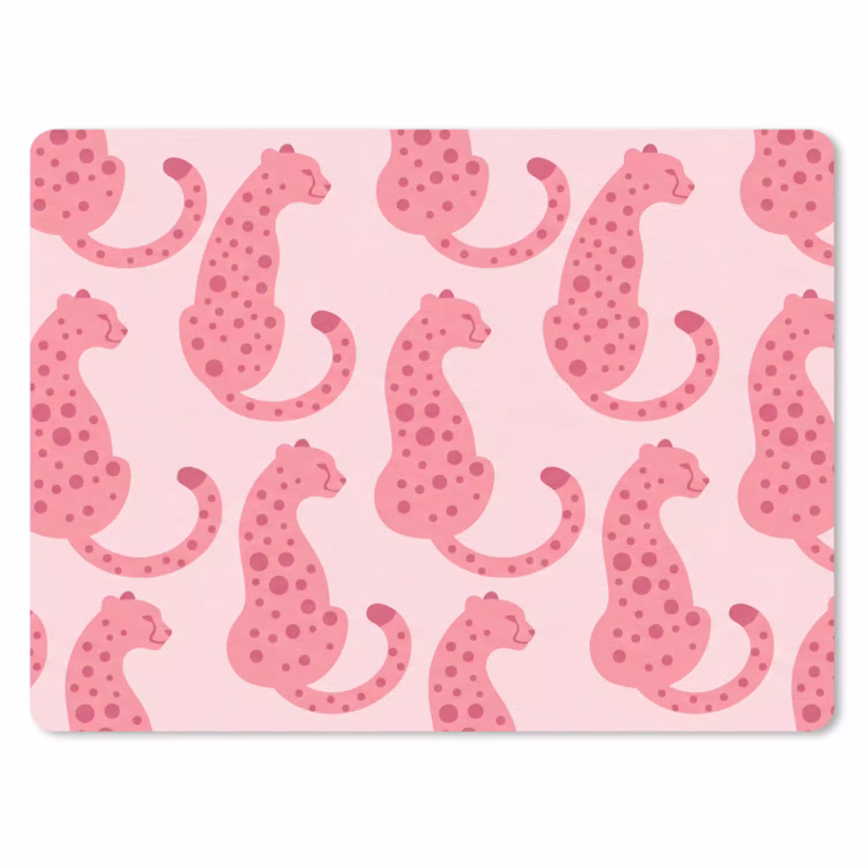 Kat - Gevlekt - Dieren - Patroon - Roze muismat rubber klein -3d