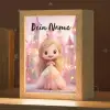 Prinses - Roze - Kasteel Light Box met kabel (Kinderlampje) klein -zzz_3d_website