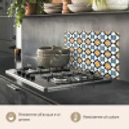 Klassiek - Geometrisch - Blauw keuken achterwand spatscherm klein 900 -usp_IT