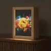 Spaghetti - Graffiti - Verf - Kleurrijk - Eten - Modern Light Box met kabel (Tafellamp) klein -z3d_website