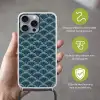 Patroon - Ginkgoblad - Blauw Hoesje iPhone 16 Pro Max met koord klein 804 -sfeer2_NL