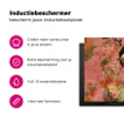 Vrouw - Bril - Roze - Bloemen Inductie beschermer vinyl 3mm klein -wsfeer2_website