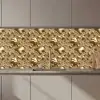 Druppels - Organisch - Goud keuken achterwand 2 middel 871 zz_3dshopping