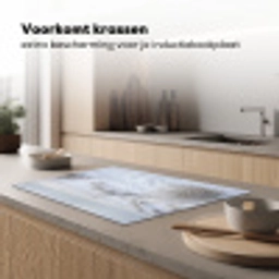 Duinen - Sneeuw - Strand - Winter - Serene Inductie beschermer vinyl 3mm klein -sfeer1