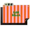 Strepen - Oranje - Verticaal - Ciao bella Inductie beschemer met haakjes klein -3d
