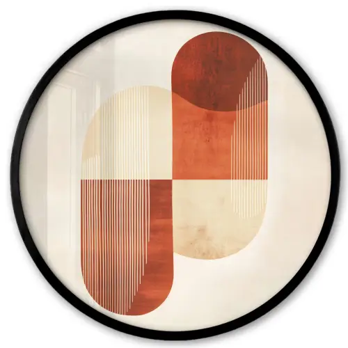 Bogen - Beige - Vormen Fotolijst rond zonder passe partout klein -3d