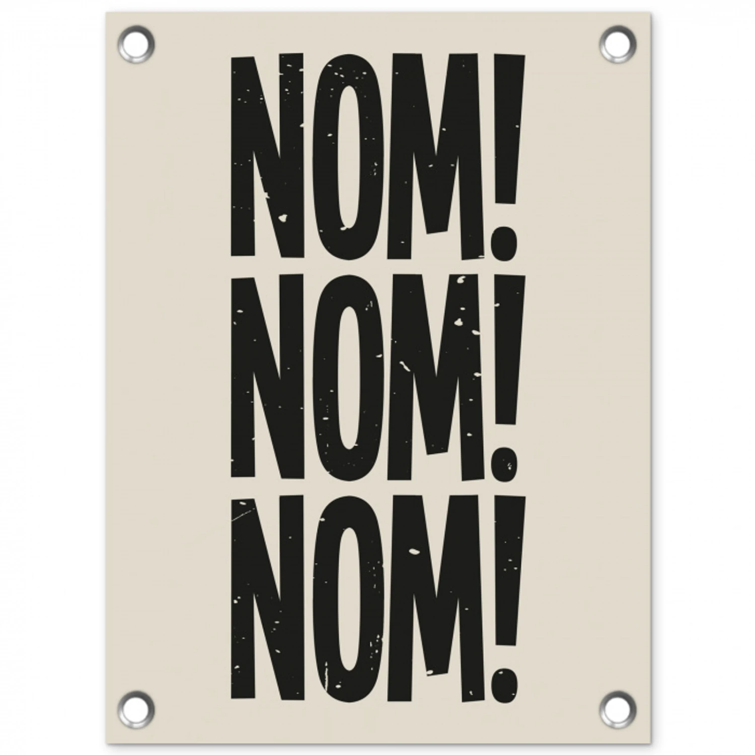 Japandi - Decoratie - Vintage - Zwart tuinposter los doek klein -3d