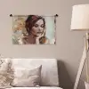 Vrouw - Verflook - Portret - Modern Wandkleed katoen klein -sfeer4