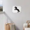 Zwart - Paard - Portret tuinposter los doek klein -sfeer8