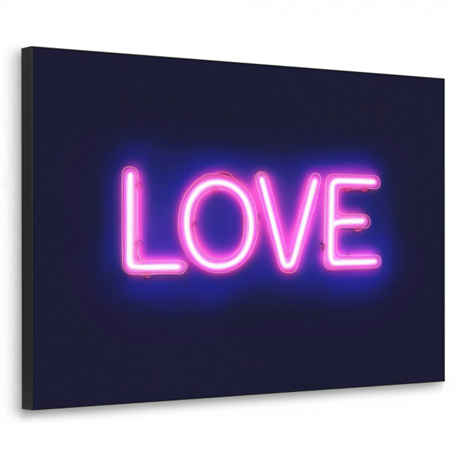 Neon - Love - Valentijn Textielframe zwart klein -3d