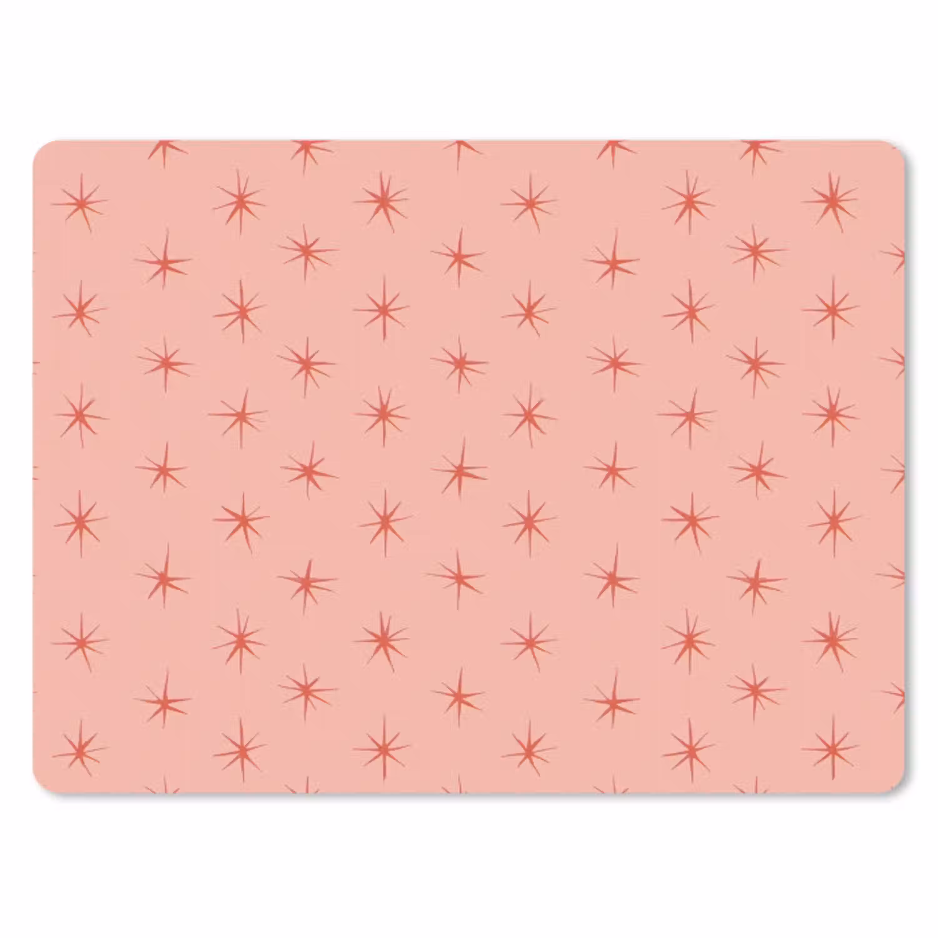 Sterretjes - Patroon - Oranje muismat rubber klein 262 -3d
