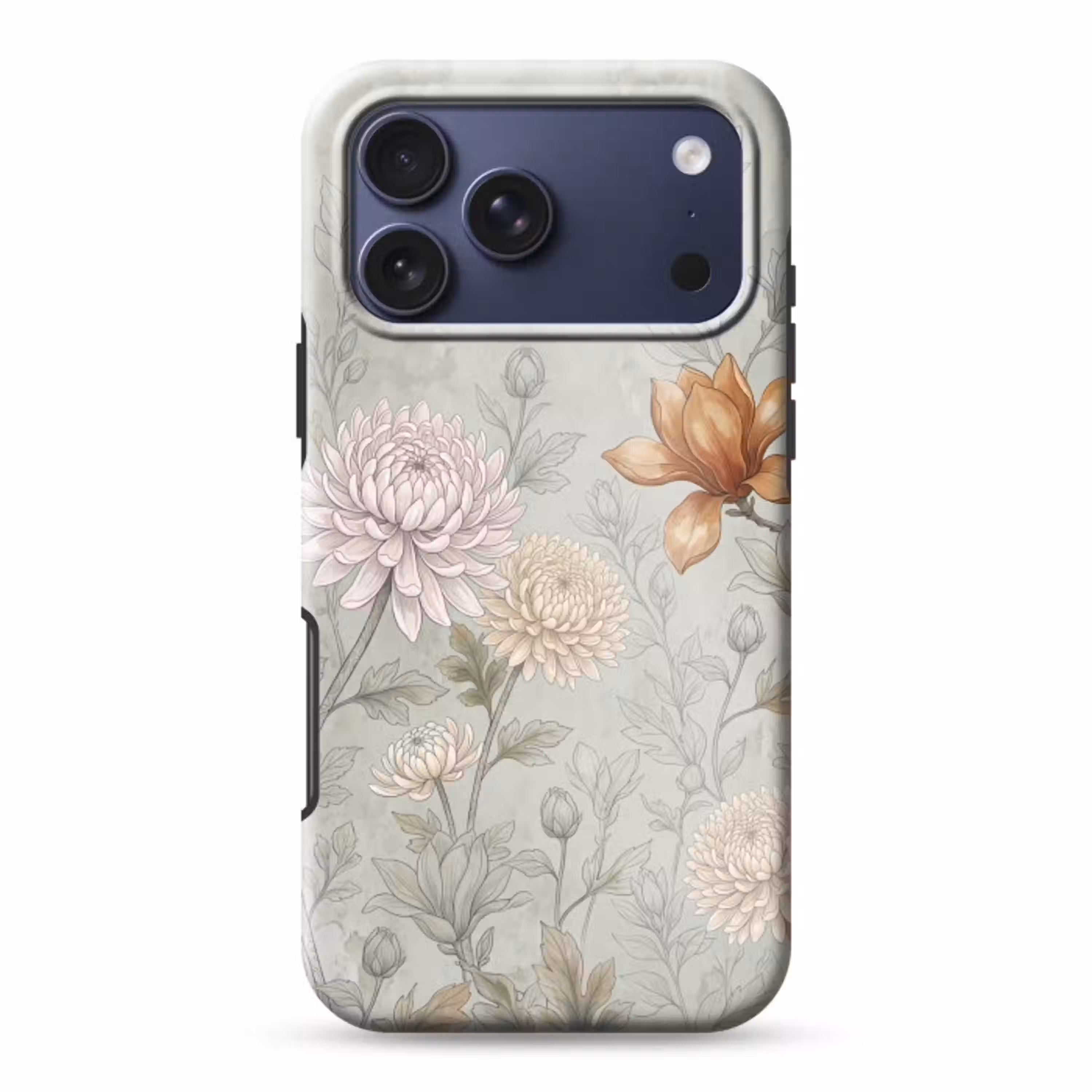 Illustratie - Bloemen - Groen Toughcase MagSafe Apple iPhone 17 Pro Max klein -3d
