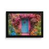 Bloemen - Deur - Roze fotolijst zwart zonder passe partout klein -3d