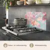 Eikenbladeren - Takken - Roze keuken achterwand spatscherm klein -usp_NL