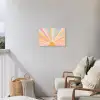 Illustratie - Zon - Pastelkleuren Tuinposter op houten frame 2 cm dik klein -sfeer1