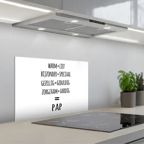 Quotes - Pap definitie - Spreuken - Vader keuken achterwand spatscherm klein -3d_schuin