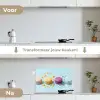 Macarons - Kleurrijk - Pastel keuken achterwand spatscherm klein -voor_na_NL