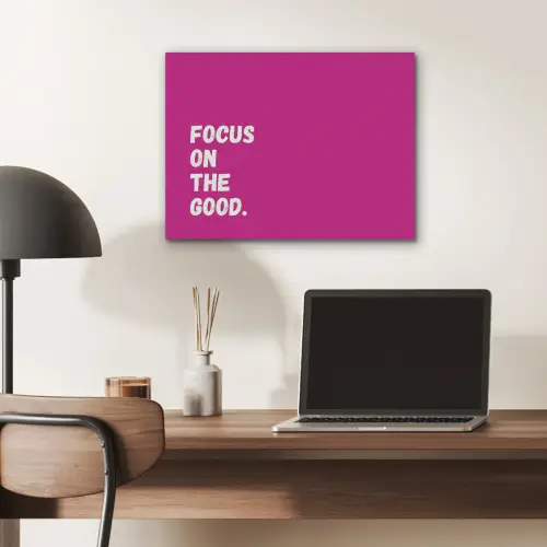 Focus on the good - Roze - Simple PET vilt klein -sfeer5