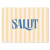 Salut - Quote - Strepen - Geel - Blauw - Wit muismat rubber klein -3d