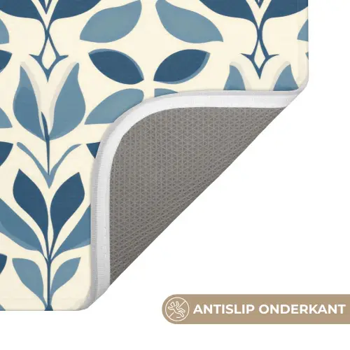 Flora - Modern - Blauw WCmat klein 1009 -USP_AntislipNL