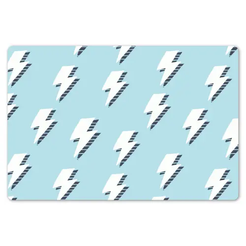 Blauw - Wit - Patroon - Bliksem Placemat vinyl groot 368 -zzsfeer1_Kitchenyeah-website
