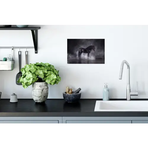 Paard - Magisch - Zwart Muursticker klein -keuken