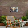 Zeilboot - Zon - Pier - Hout Tuinposter op houten frame 2 cm dik klein -sfeer3