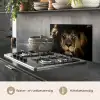 Leeuw - Dieren - Zwart - Portret keuken achterwand spatscherm klein -usp_NL